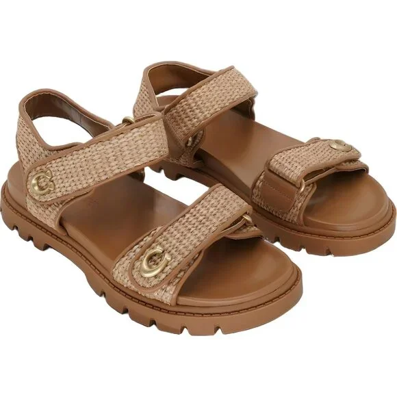 Women's Coach Brynn Double-Band Sport Sandal Brown US 7.5 M - Picture 4 of 6